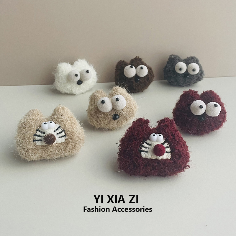 丑萌毛绒鞋扣DIY可拆卸鞋带扣