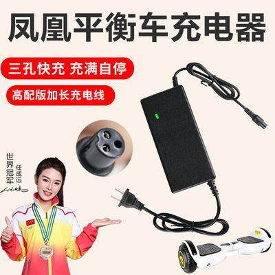 凤凰平衡车36V充电器通用三孔头