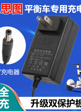 柏思图平电动平衡车充电器54V通用DC圆头儿童两轮车55v快充电线专