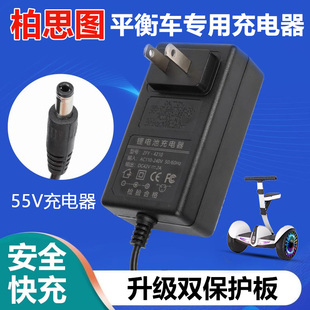 柏思图平电动平衡车充电器54V通用DC圆头儿童两轮车55v快充电线专