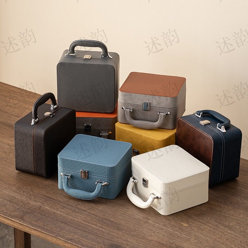 高档皮质茶具礼盒首饰盒收纳包大容量饰品收藏盒便携式整理盒,节庆用品/礼品,创意礼盒/礼品套组,淘宝优惠券,粉丝福利购,淘宝优惠卷