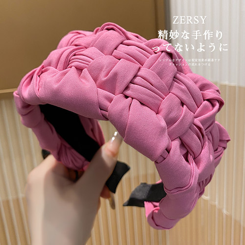 宽边编织洋气发箍时尚百搭发卡