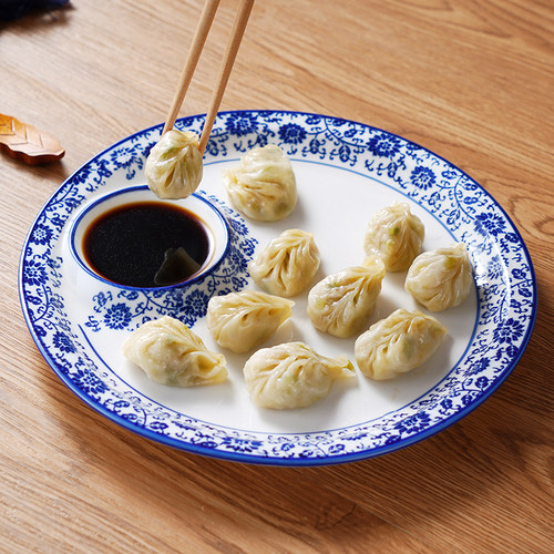 水饺陶瓷餐厅蒸菜盘