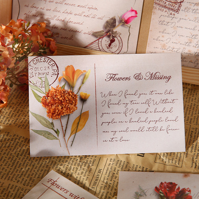 沐染文创塑封盒装明信片30张入