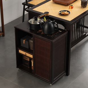 茶台茶桌边柜茶柜置物架新中式小茶架子博古架茶水柜茶具茶叶边柜