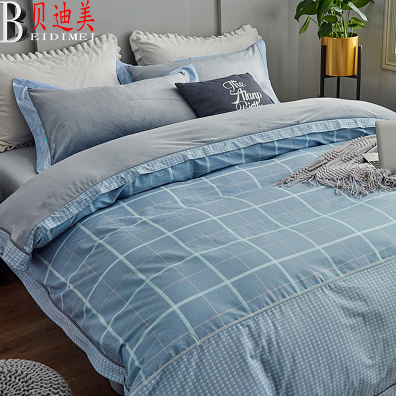 全棉加绒海藻绒保暖四件套