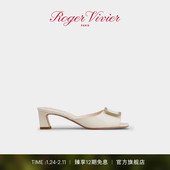 Trompette漆皮穆勒拖鞋 粗跟凉鞋 Vivier RV女鞋 新年礼物 Roger