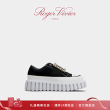 【24期免息】Roger Vivier/RV女鞋Viv Go Thick钻扣帆布休闲鞋