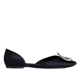 Roger Vivier/RV女鞋Chips D'Orsay织物芭蕾舞鞋