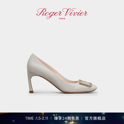 【新年礼物】Roger Vivier/新品RV女鞋Trompette喇叭跟漆皮高跟鞋