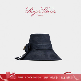 Vivier Roger RV配饰Broche 24期免息 Vivier钻扣拉菲草帽子