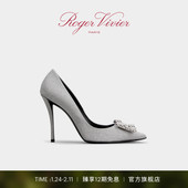 新年礼物 Flower Roger Vivier RV女鞋 Strass饰扣高跟婚鞋 单鞋