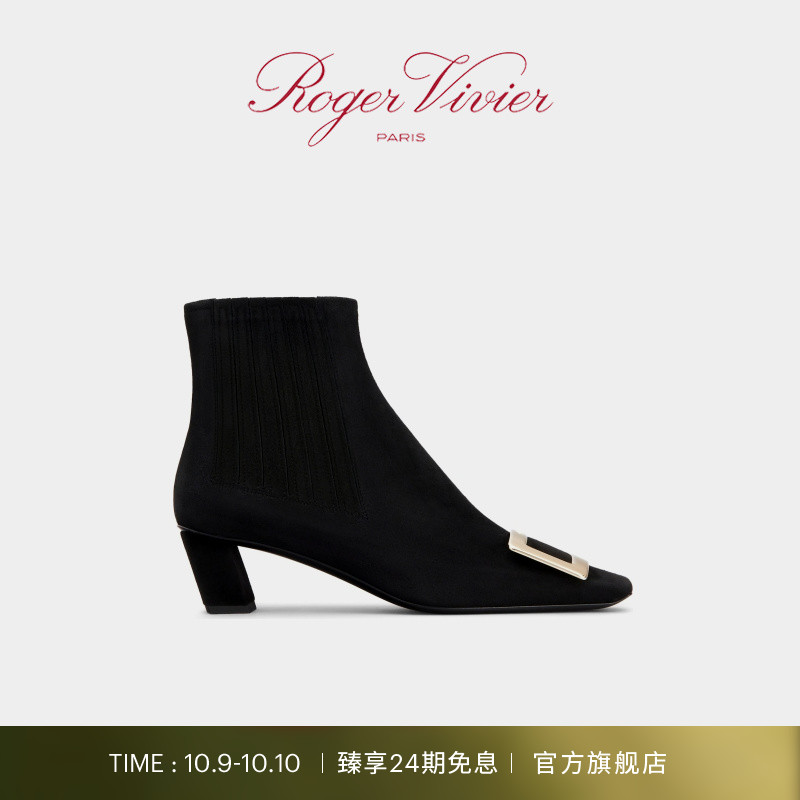 春夏新品金属方扣短靴女鞋