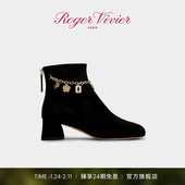 Tres Vivier皮革短靴 Vivier 2025秋冬RV女鞋 新年礼物 Roger