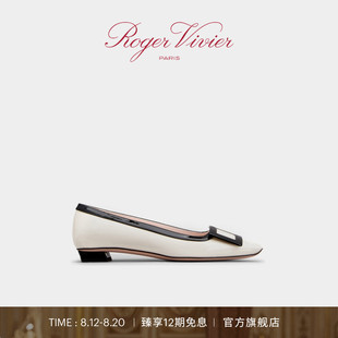 七夕礼物 Vivier Roger Vivier漆扣漆皮低跟单鞋 RV女鞋 Belle