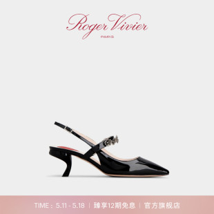 Vivier 新款 Flower后袢带高跟鞋 Roger 2024夏季 Virgule RV女鞋