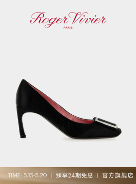【520礼物】Roger Vivier/新品RV女鞋Trompette饰扣高跟鞋