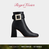 Tres Vivier方扣粗跟皮靴短靴 Vivier RV女鞋 新年礼物 Roger