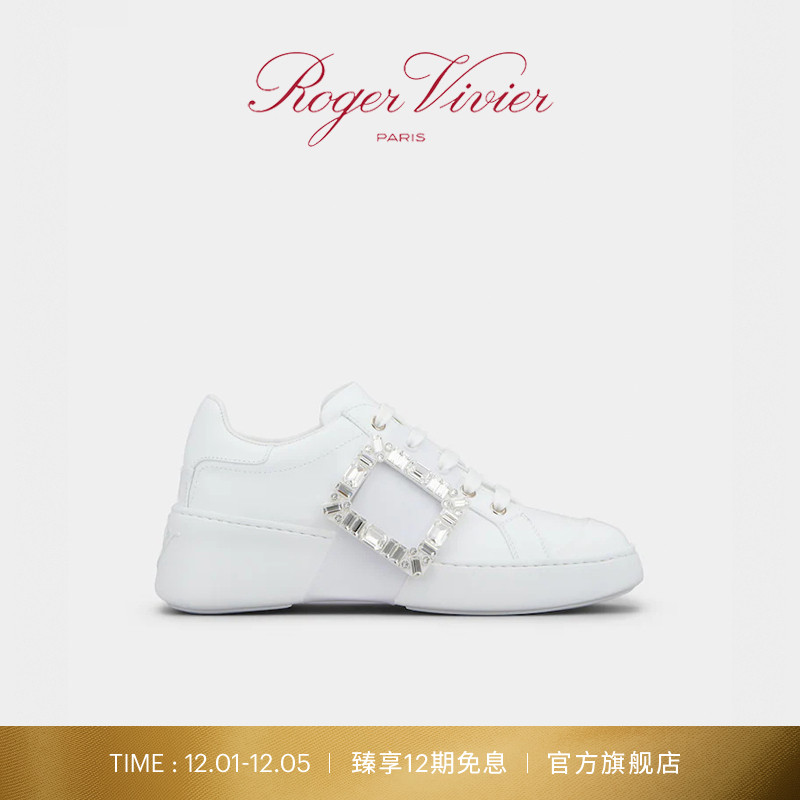 VivSkate侧边钻扣运动鞋小白鞋