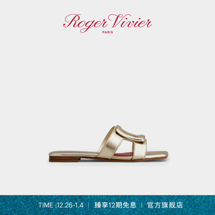 Viv RV女鞋 the Roger Sea皮革穆勒拖鞋 Vivier