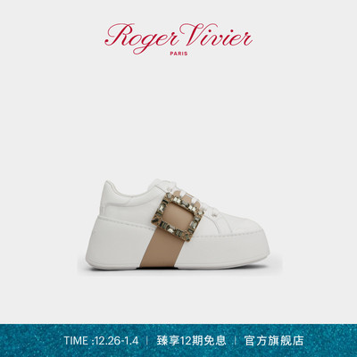 Roger Vivier/2025秋冬RV女鞋Viv Skate皮革休闲鞋