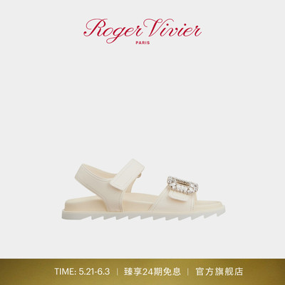 【24期免息】Roger Vivier/新品RV女鞋Slidy Viv皮革凉鞋