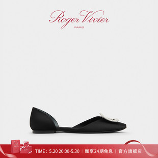 24期免息 Chips钻扣缎面芭蕾舞鞋 Roger Vivier RV女鞋