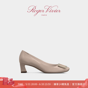 24期免息 Roger Vivier Trompette金属扣高跟鞋 2024新款 RV女鞋