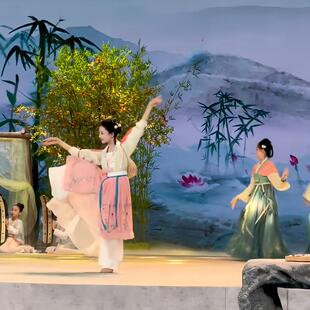 阮郎归初夏演出服满庭芳舞蹈服汉唐舞如梦令古装汉服采莲儿童