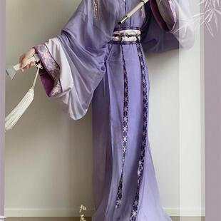 瑶池汉服女战国袍拖尾大放量马山楚墓复原款 直裾交领春夏