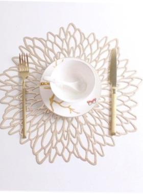 PVC placemat hibiscus flower table mat non-slip insulation
