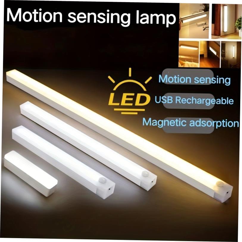 Motion Sensor LED Night Light USB Rechargeable Lamp感应灯