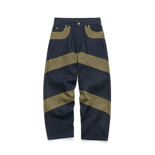 ESOTERIC THING 拼接原色牛仔裤 PANEL DENIM JEANS