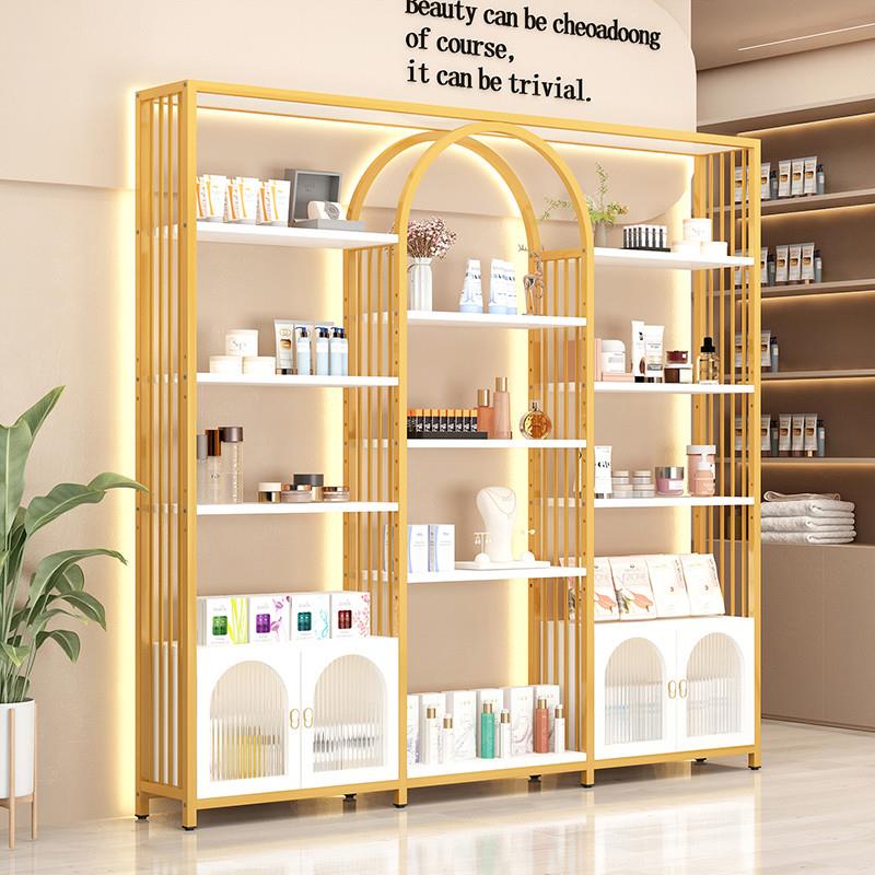 美容院柜子展示柜化妆品展示架超市商用样品陈列架子模型摆件展柜