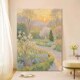 饰画高级感莫奈日出立体感竖挂画 奶油风风景客厅沙发装 竖版 法式