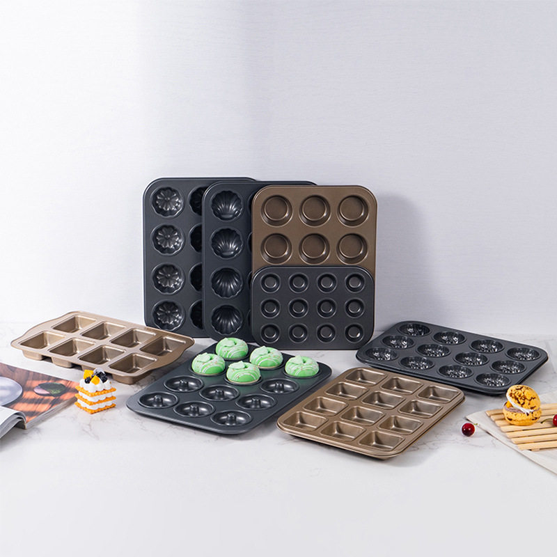 八连磅蛋糕模具烘焙不沾吐司8孔布朗尼迷你潜水艇三文治模烤盘