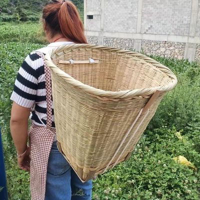 壹菀贩竹背篓背篓竹编买菜背篓