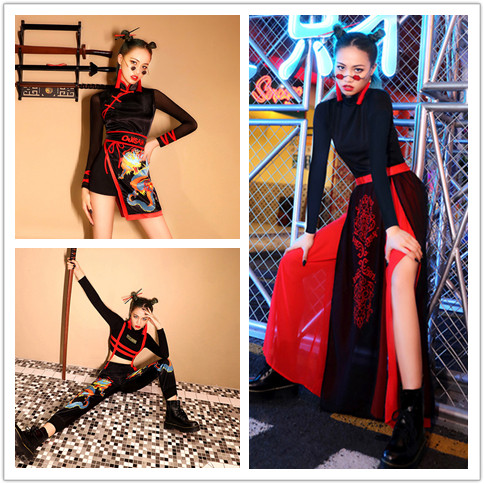 出租舞蹈服嘻哈爵士啦啦队街舞表演国潮风年会表演劲舞学生运动会