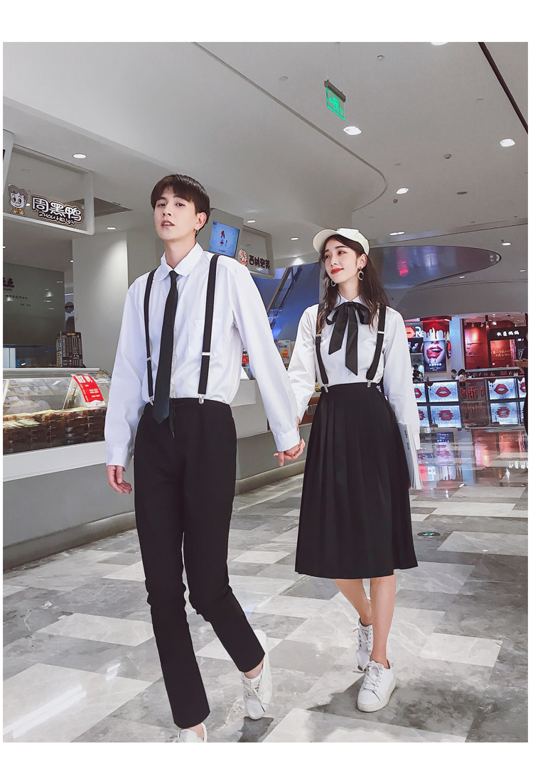 出租制服校服男女学生JK制服黑色吊带裤裙中学大学演出毕业季租赁