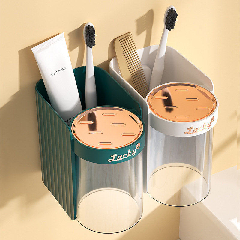 壁挂牙刷架磁吸式水杯倒挂刷牙杯架浴室牙膏牙刷梳子置物架含杯子|ruв категории семья/личные чистящие средства, ванная приборов/принадлежности для ванной, держатель щетки/зуб сиденья - от Buy2taobao.com для оказания профессиональной услуги покупки агента Taobao