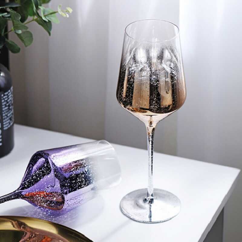 星空渐变水晶玻璃红酒杯高脚杯家用葡萄酒杯套装香槟杯鸡尾酒杯子