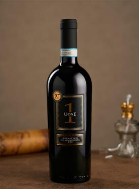 LM97分·唯意一号乐章红葡萄酒UONE普里米蒂沃意大利礼盒装750ml