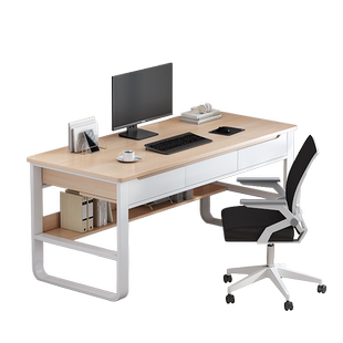 电脑桌台式家用女孩卧室抽屉书桌中学生租房写字台简易办公小桌子