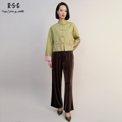 郭培成衣RSG“青芜”新中式提花刺绣加厚外套原创设计师款2025