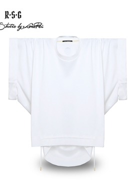 RSG郭培成衣品牌原创设计新中式圆领剪裁T恤纯棉短袖女夏