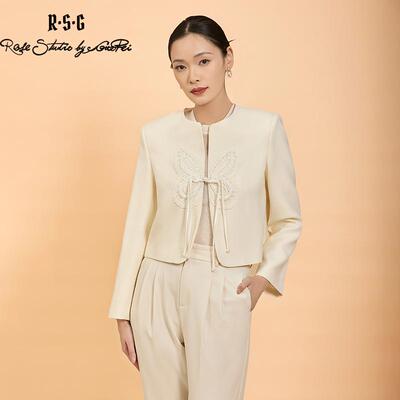 郭培成衣品牌精品系列国风飞舞蝴蝶短外套