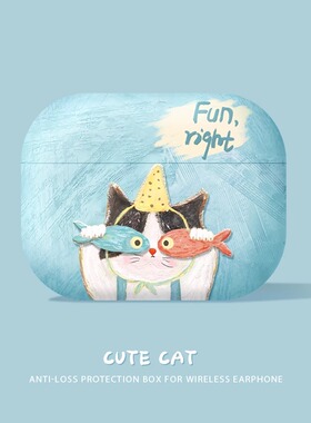 适用airpods4保护壳苹果耳机4代套硅胶ipods可爱airpod蓝色猫咪ins风二代蓝牙盒四代降噪版3软壳airpodspro2