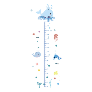 宝宝身高贴量身高尺墙纸儿童小孩测量仪神器卡通升高墙贴纸不伤墙