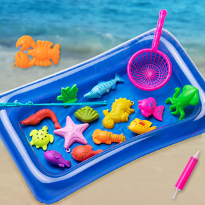 钓鱼玩具儿童钓鱼竿男孩小女孩1一2-3三岁半宝宝益智磁性鱼池套装