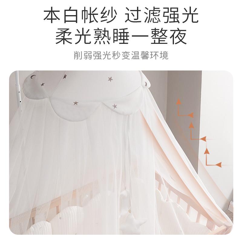 耶西蓓嬰兒床蚊帳全罩式通用寶寶專(zhuān)用拼接床床幔兒童床落地防蚊罩